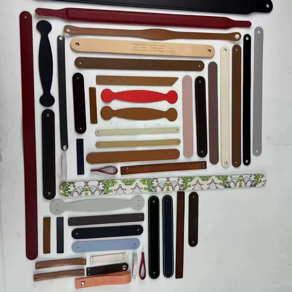in stock PU leather handle gift box leather handle luggage accessories festival moon cake packaging box handle wholesale