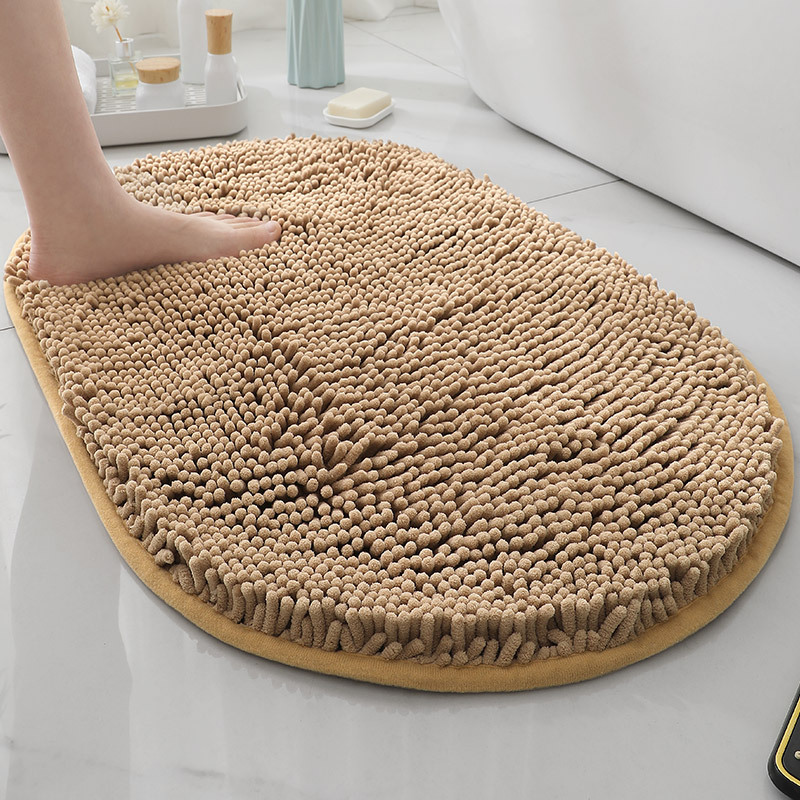 TEMU venta caliente esterillas de piso de cheneil de espesamiento alfombra de absorción de agua fuerte alfombra de puerta antideslizante inodoro alfombra de cama cama image 21