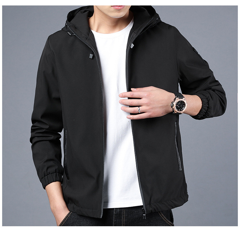 490g Weight Jacket Outerwear Type Long Sleeve Sleeve Length Zipper Placket Type Polyester Fabric Type Regular Top Length Casual Occasion Collarless Neckline Regular Fit Fit Type Solid Color Pattern Spring, Autumn Season Men's Gender Casual Style Men's Solid Color Casual Collarless Long Sleeve Regular Fit Men's Outwear 1