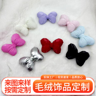 Korean-style cotton-filled three-dimensional bow diy pleated bubble children's clothing accessories hair accessories gifts DIY decorative accessories