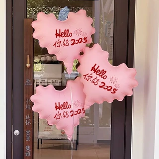 网红波浪爱心铝膜气球店铺开业生日活动氛围国庆节装饰场景布置球