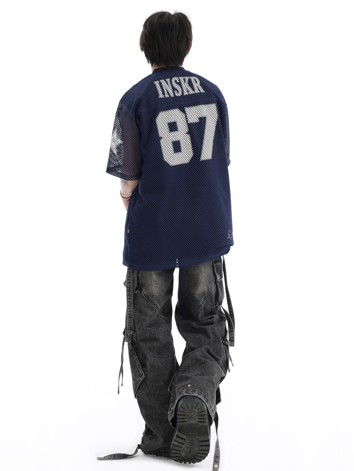 Mesh Jersey American Street Style Printed Short Sleeve T-Shirt For Men And Women Summer_viptrois.com