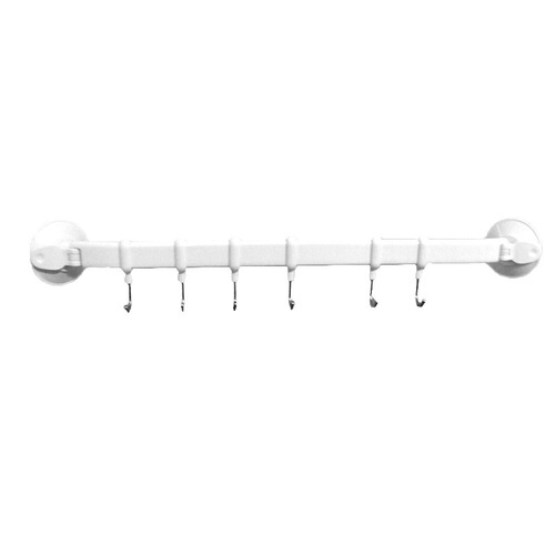 Japanese vacuum suction cup six-link kitchen wall hooks bathroom wall nail-free traceless clothes hook rack