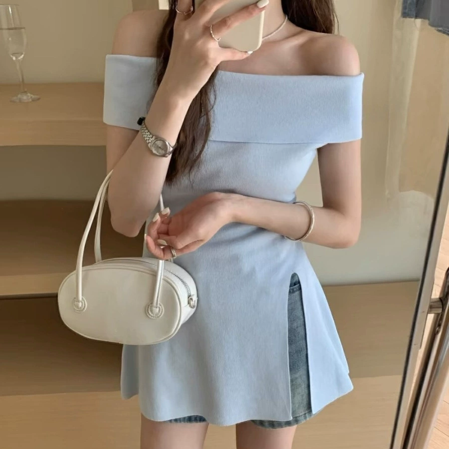 Summer knitted brace, Korean style, open shoulders