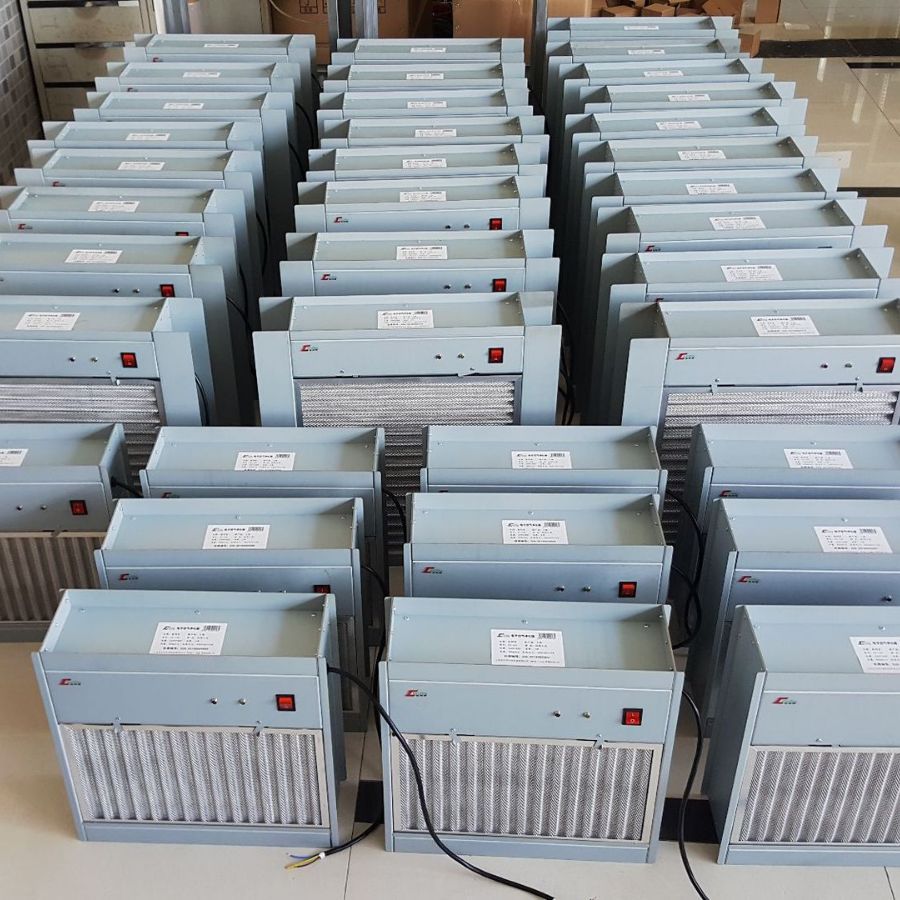 风机盘管回风口电子净化机回风口静电除尘消毒过滤器新风管道净化