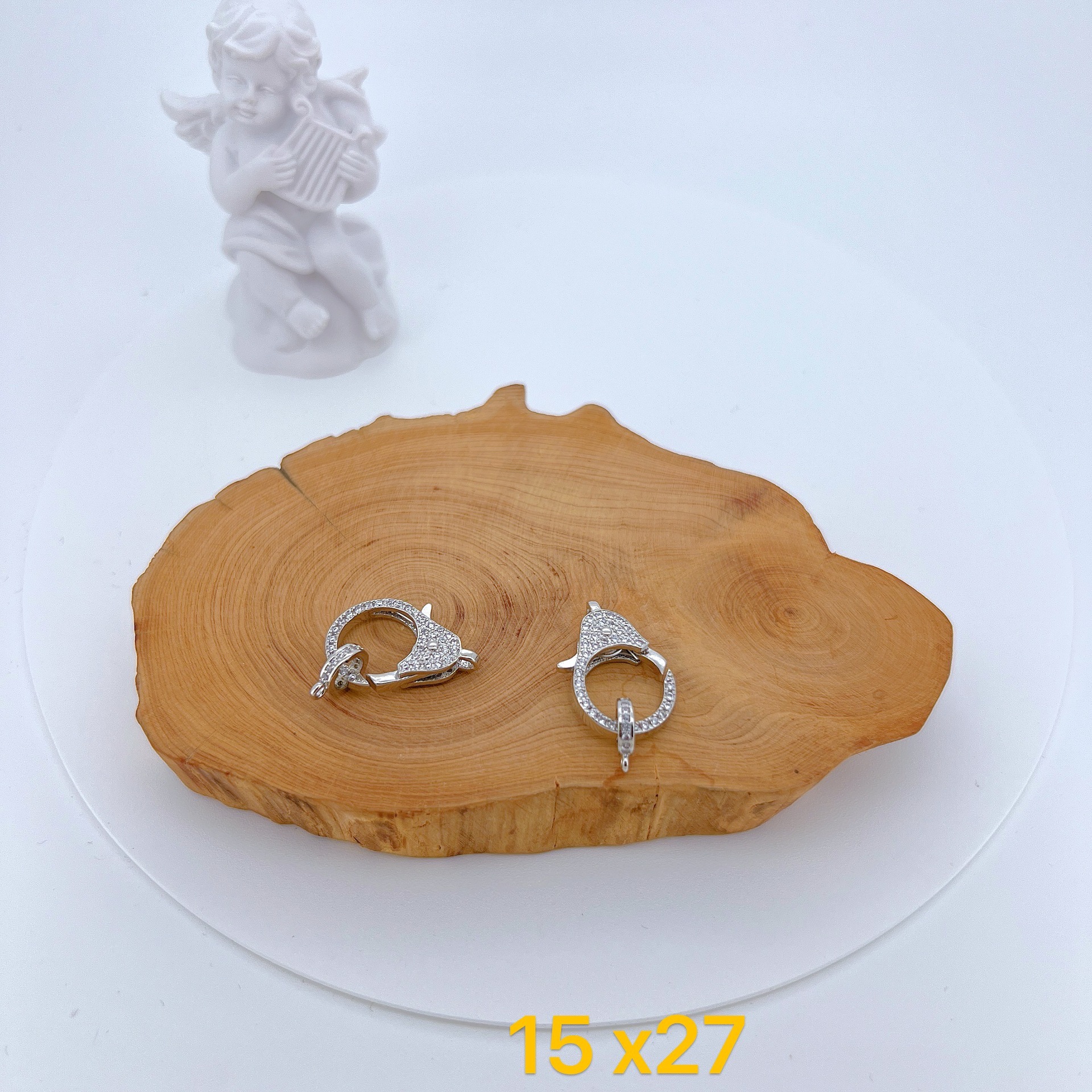 Zircon Inlay Material DIY Jewelry Accessories Classification 1 Piece Quantity 1 Piece 15*27MM Copper Zircon Geometric Lobster Clasp Jewelry Accessories