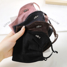 蕾丝保暖口罩女秋冬季优雅气质显脸小高颜值防风防寒搭配装饰面罩