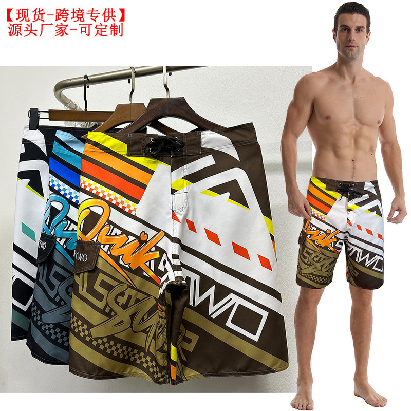 [Cross-border Exclusive] Quick-drying Beach Pants Men's Casual Sports Shorts 2025 Euro Size Fishing Beach Pants