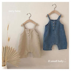 Children's overalls ins baby Korean style children's clothing spring baby jumpsuit baby denim overalls spring pants