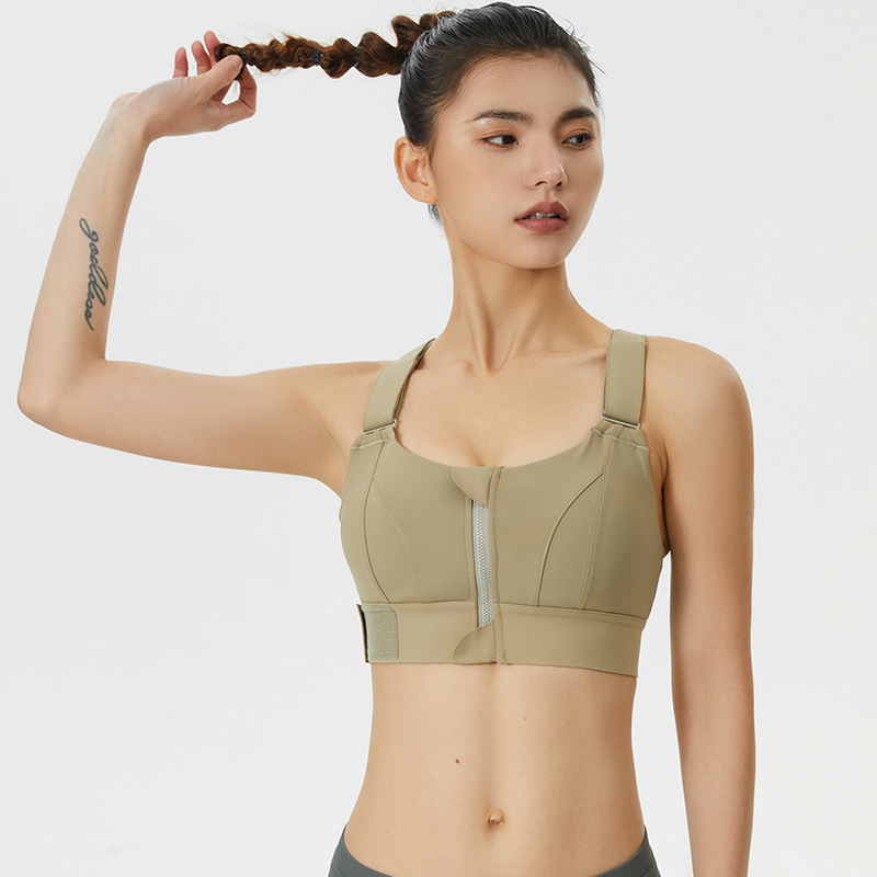 Explosiones de comercio exterior nuevas cremallera delantera velcro ajustable ropa interior deportiva de alta resistencia a prueba de choques para correr image 10