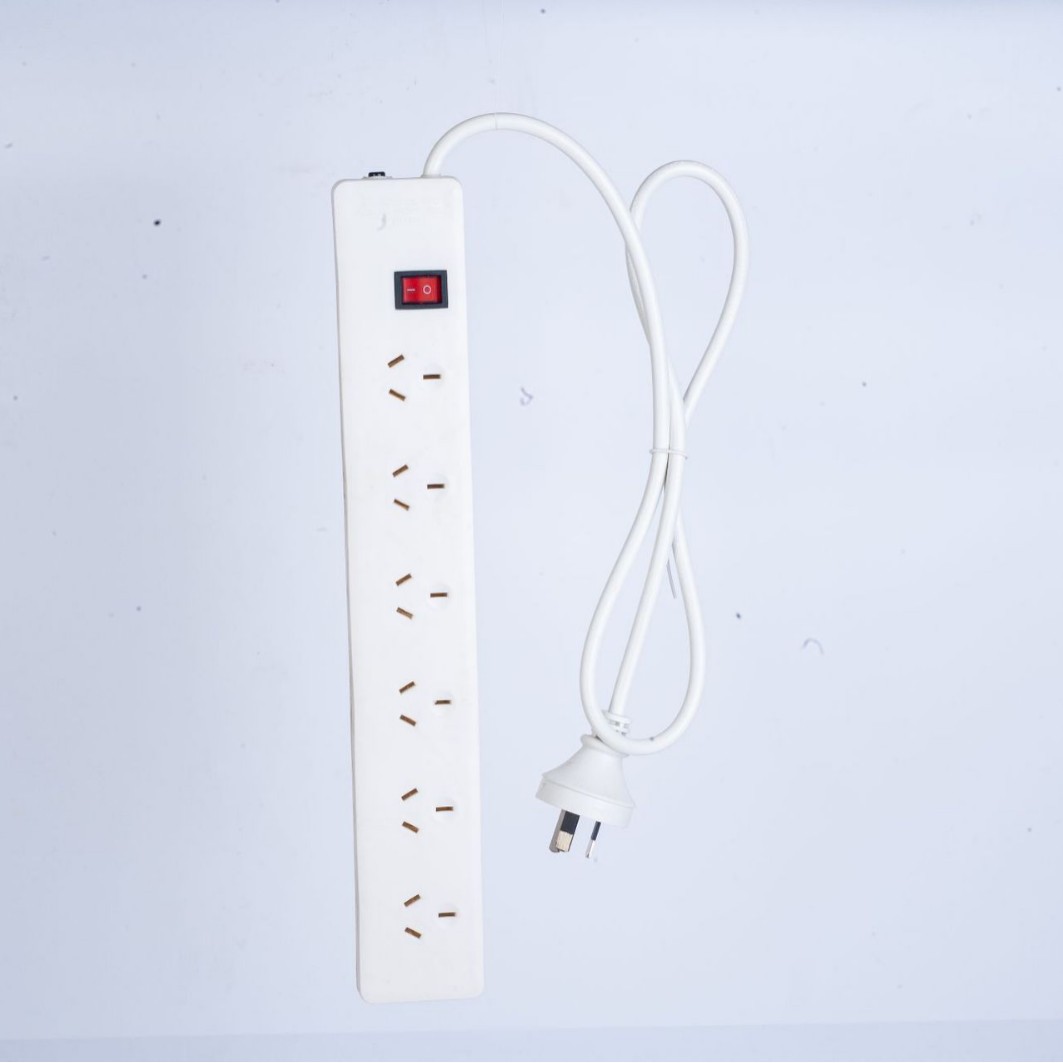 澳标插座新西兰6孔过载保护拖线板排插白色六位带开关插线板批发