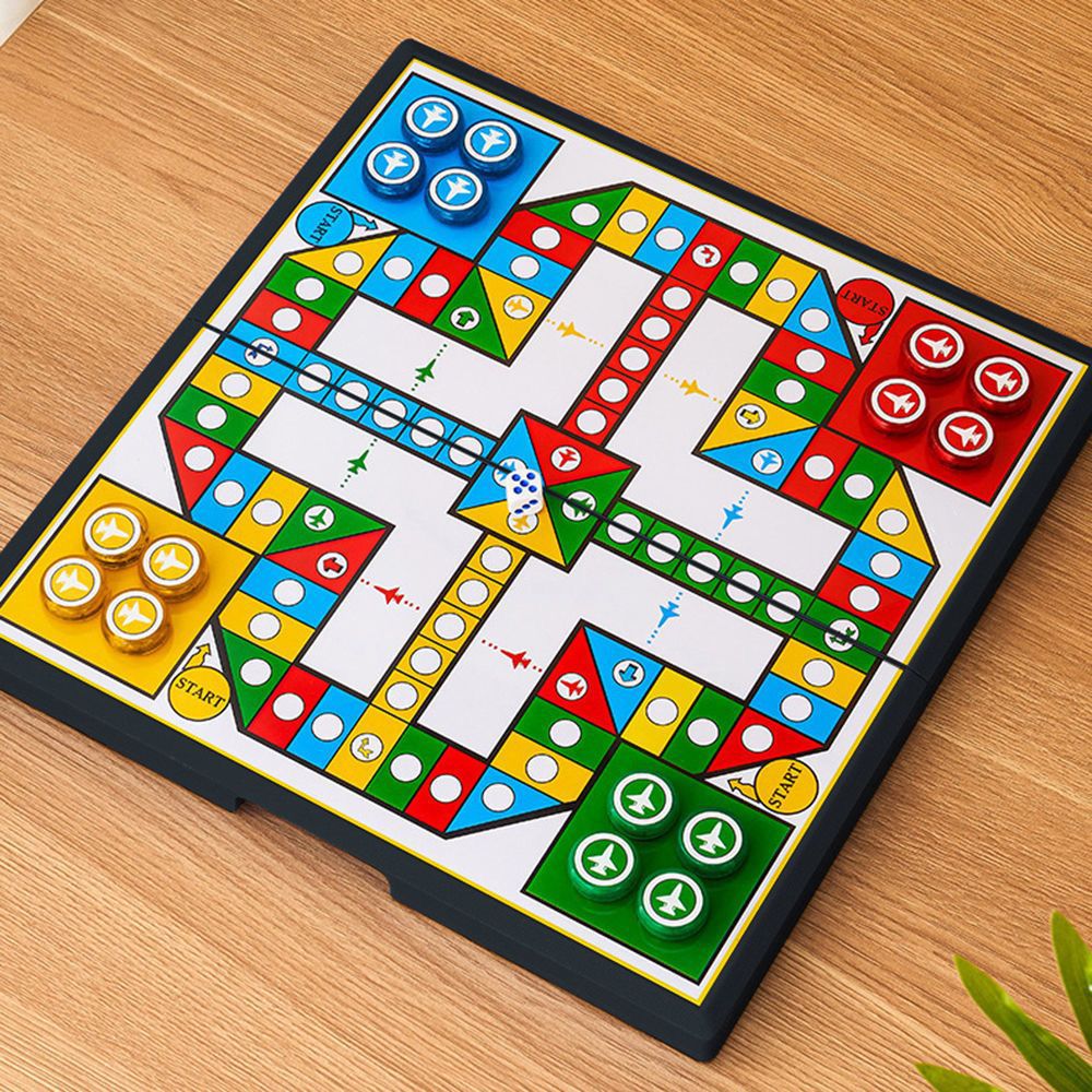 磁性折叠飞行棋大号送盲盒钥匙扣塑料铁皮磁石便携桌游