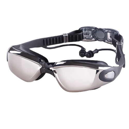 Swimming goggles wholesale one-piece earplugs waterproof anti-fog HD myopia adult swimming goggles swimming goggles swimming supplies