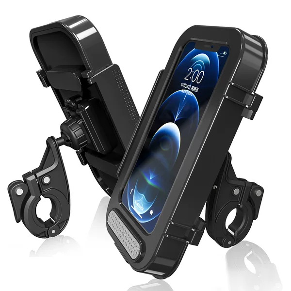 Foreign trade bicycle waterproof mobile phone bracket takeaway navigation rainproof anti-shake touch screen bracket outdoor riding waterproof box