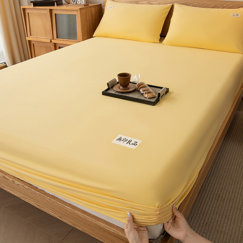 2025 nueva sábana de algodón cómoda y cepillada otoño e invierno funda protectora de colchón de algodón de una sola pieza funda de cama de sábana