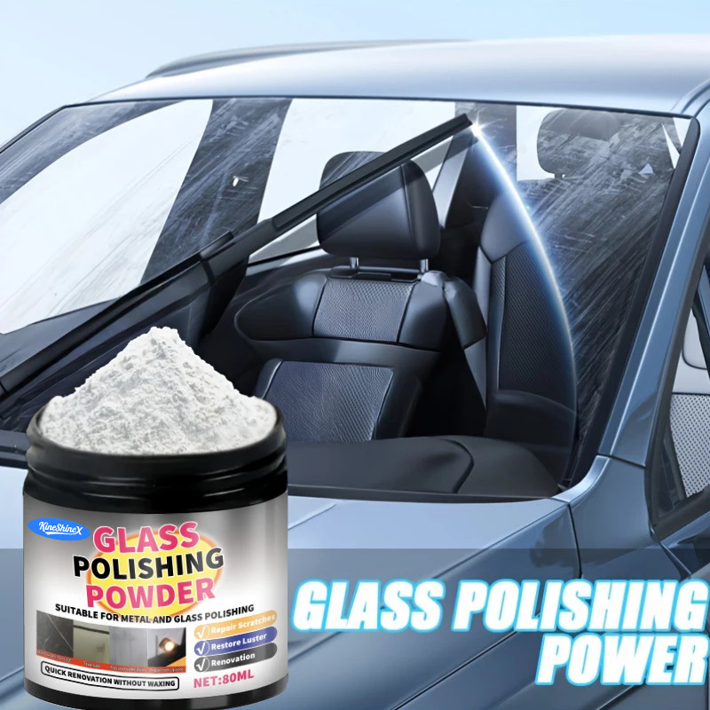 KineShineX Oxidized Glass Polishing Powder Nano Scratch Repair Professional Polish for Bathroom, RV, and Mirrors KineShineX Oxidized Glass Polishing Powder Nano Scratch Repair Professional Polish for Bathroom, RV, and Mirrors