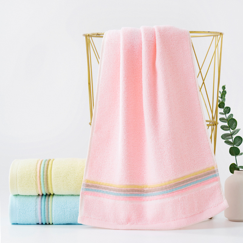 Manufactor Rainbow towel Plain colour water uptake Wash one's face Washcloth gift customized LOGO Embroidered towel