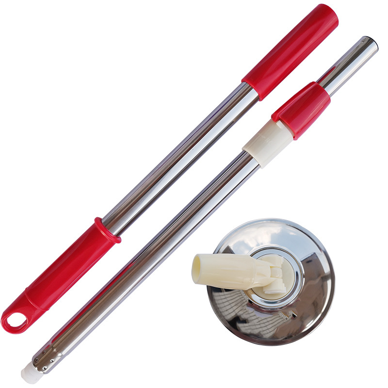 Suministro directo de fábrica al por mayor accesorios de varilla de fregona giratoria tubería de acero inoxidable fregona telescópica reforzada en negrita varilla a prueba de explosiones