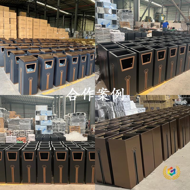 ✅ Hotel Lobby Stainless Steel Trash Can with Ashtray, Hotel Elevator Entrance Corridor Standing Ashtray