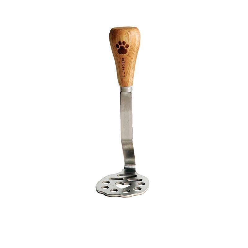木柄不锈钢压泥器家用捣泥器压土豆泥宝宝辅食家用厨房工具烘焙|undefined