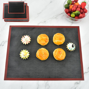 Baking Oven Mat Mesh Permeable Mat Baking Puff Cookie Mat Baking Pan Mat Silicone Glass Fiber Baking Mat Hollow Baking Mat