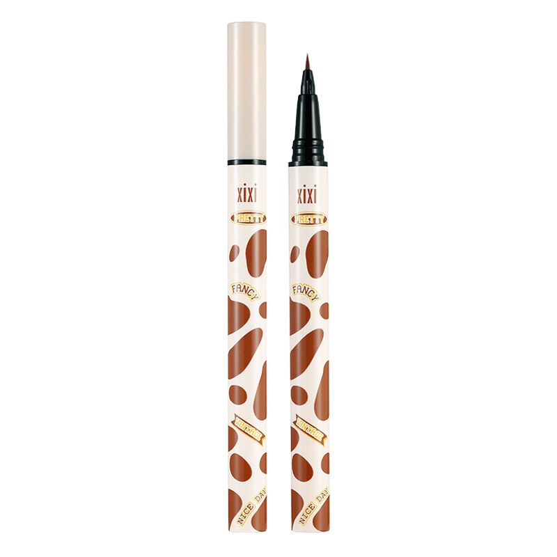 Xixi American Retro Eyeliner for Women, Not Easy to Smudge, Long-Lasting, Fine Tip, Novice Beginner's Silkworm down to Colorful Eyeliner