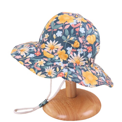 Cross-border Western and Eastern multi-size printed cartoon animal children's fisherman hat spring and autumn thin brim sun hat