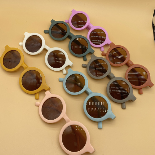 Children's sunglasses Children's sunglasses Anti-UV retro fashion cartoon baby sunshade photo catwalk glasses