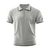 ZF8105-D韩版翻领针织OLO衫老钱风夏季通勤时尚短袖T恤休闲，男装针织衫/毛衣，星座614