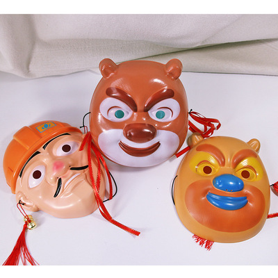 搞笑新出熊出没熊大熊二光头强面具COS派对面具|ms