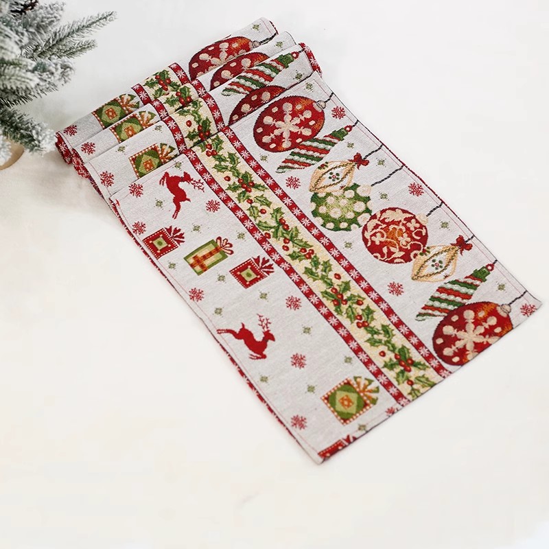 Decoración de mesa de Navidad hogar tienda placemat mesa corredor decoración de Navidad escena diseño mantel paño colgante