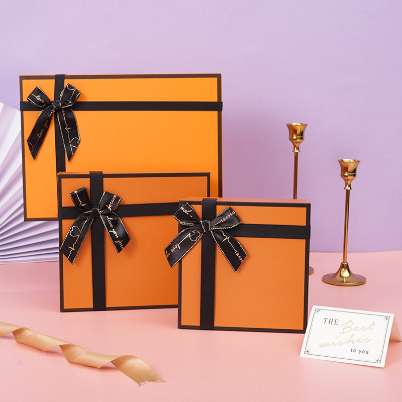 Clothing Cosmetics Orange Gift Box Mug Gift Box Kraft Paper Packaging Gift Box Cola Creative Gift Box