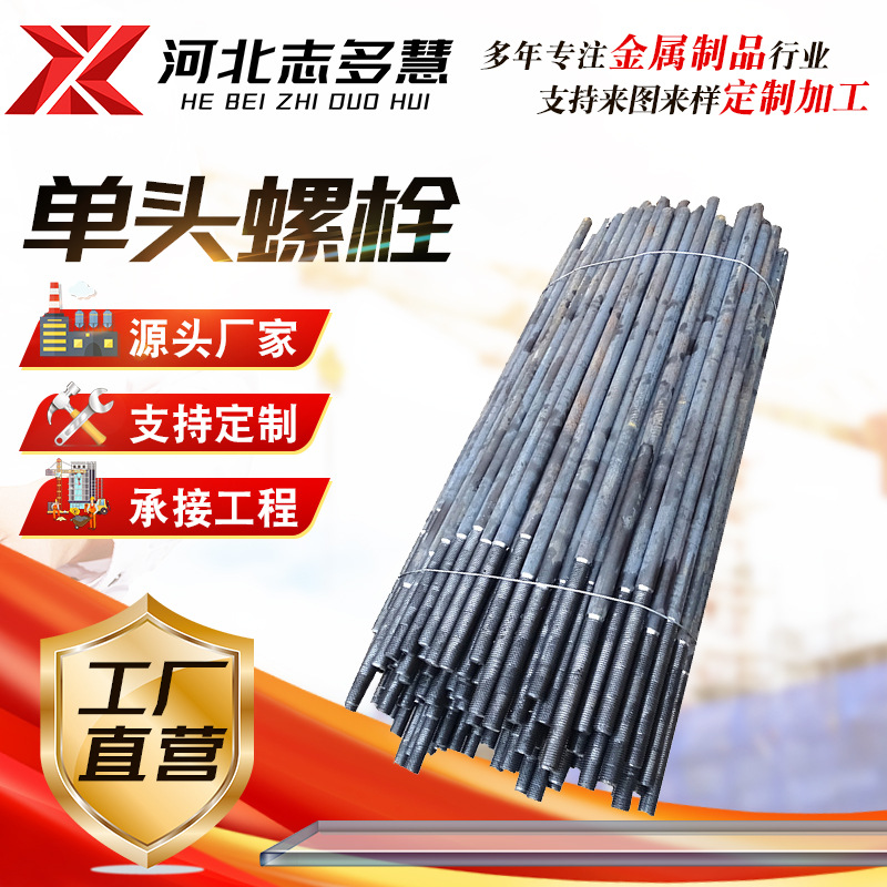 现货供应热镀锌单头螺栓预埋件路灯用单头螺丝任何异型件