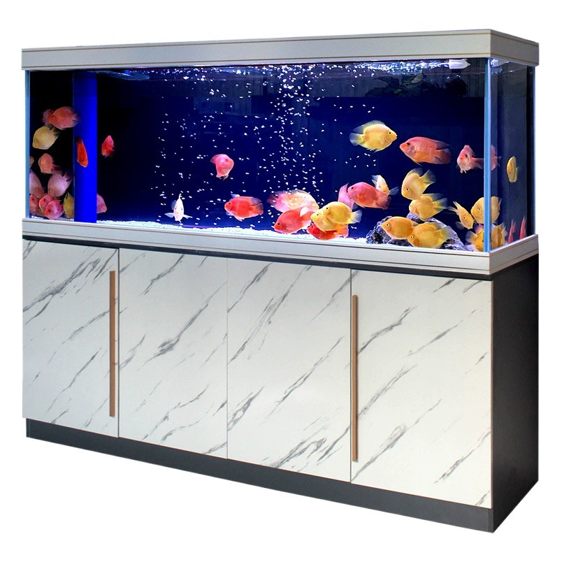 Новый аквариум для дома, гостиной, аквариума, ландшафтный дизайн, полный набор из ультрабелого стекла, большой и средний нижний фильтр, изготовление на заказ аквариума