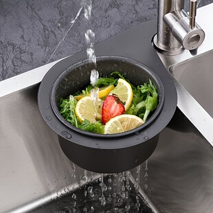 Cross-border black swan kitchen sink filter drain basket stainless steel hanging drain rack dry and wet separation filter