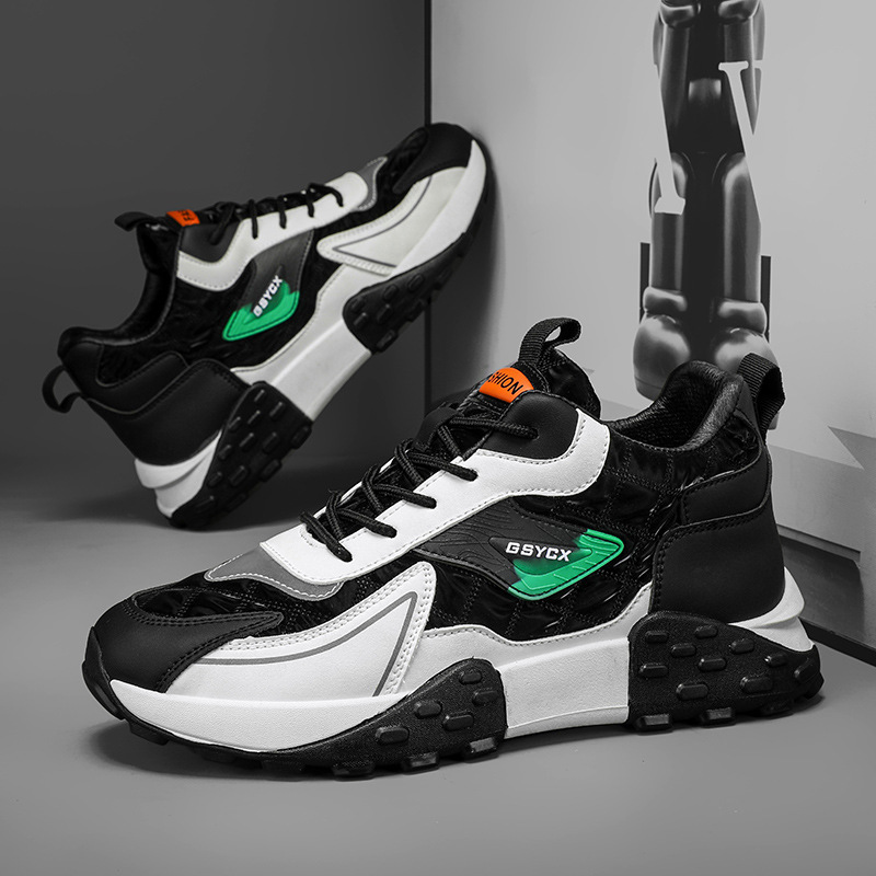 Zapatos de hombre 2024 otoño e invierno nuevos deportes plataforma casual zapatillas torpes otoño e invierno de los hombres de moda altura aumento versátil zapatos de moda