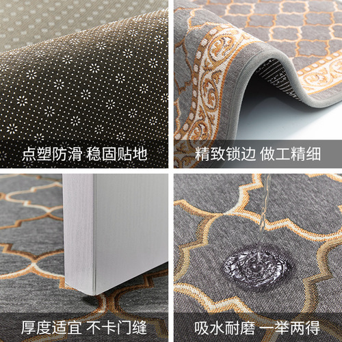 Household kitchen floor mats oil-absorbing non-slip long strips of absorbent mats kitchen dirt-resistant oil-proof and waterproof foot mats carpet