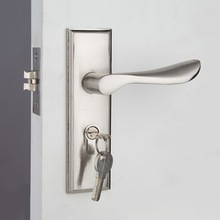 房間門鎖把手衛生間廚房室內廁所酒店老式帶鑰匙單舌鎖140孔150孔