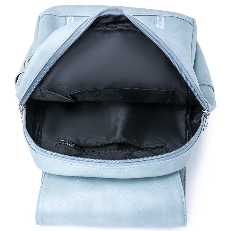 Comercio exterior al por mayor 2023 nuevo estilo casual de gran capacidad cuero suave para mujer mochila de viaje plegable con flecos de moda