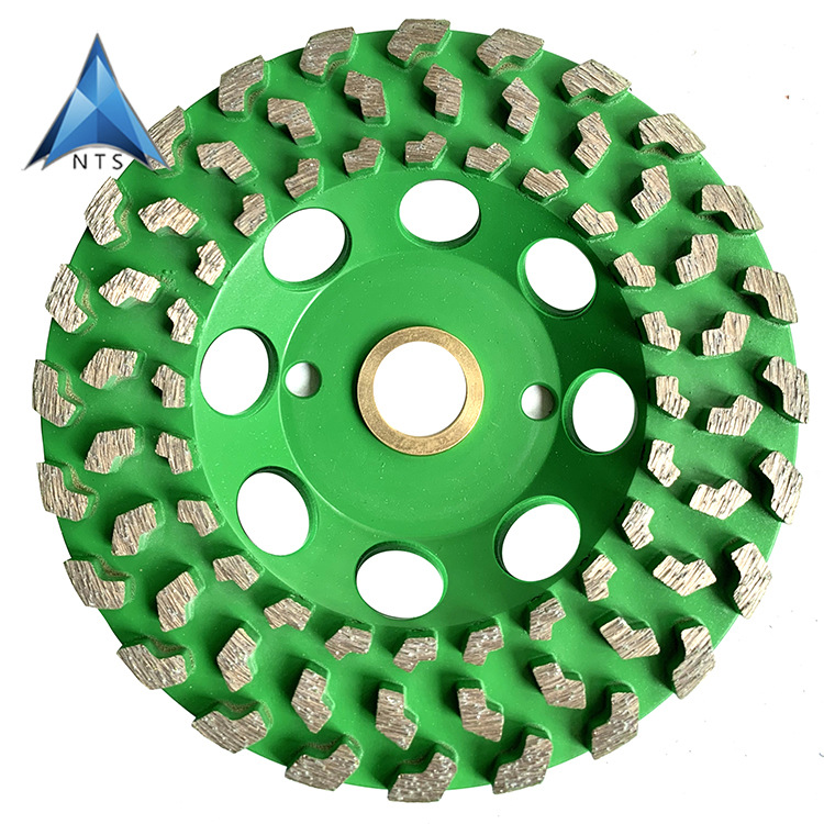 直径125mm 3排鱼尾金刚石磨轮 孔径22.23 磨花岗岩大理石混凝土