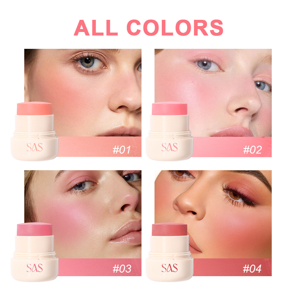 SAS Europa y Estados Unidos transfronterizos spot blush impermeable a largo plazo retener el maquillaje color natural blush stick SAC189