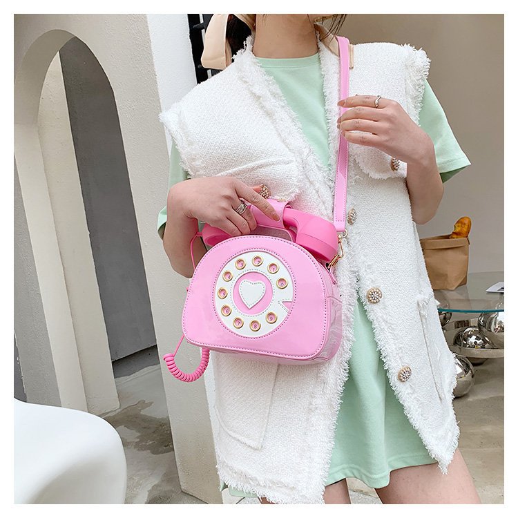 504g Weight Polyester Lining Material Zipper Closure Type Single Shoulder Strap Strap Type Circle Bag Bags Type Pu Leather Material Solid Color Pattern Vintage Style Style Round Shape Rose Red, White, Pink, Purple, Red, Yellow, Black Color Medium Size Medium Pu Leather Vintage Style Circle Bag 77