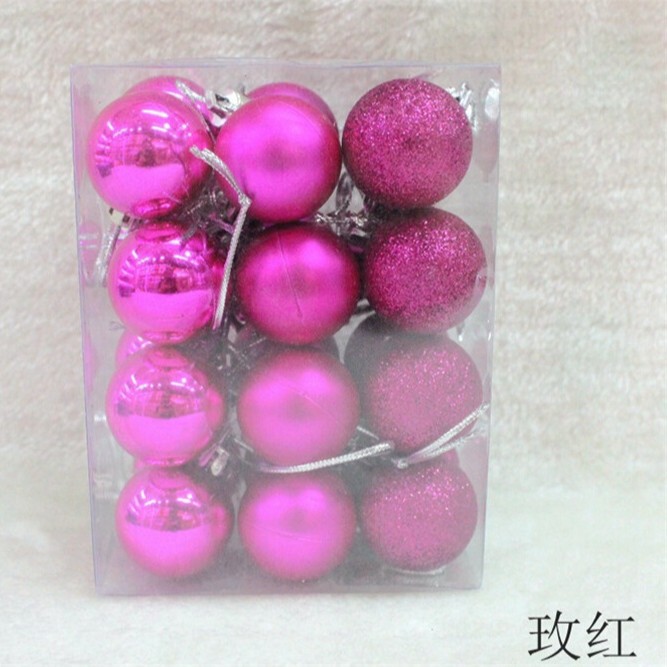 Bola de Navidad Bola brillante 3cm24 BOLA DE Navidad de plástico árbol de Navidad bola decorativa BOLA DE Navidad