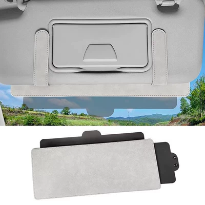 Other Automotive Interior Supplies Logo Retractable Car Sunshade - 1-piece-moon-white-gray-double-extended-anti-glare-extension-board