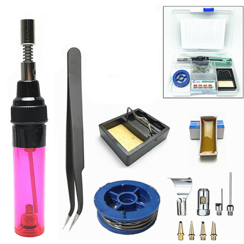 跨境15件套气体烙铁笔瓦斯烙铁便携式户外焊接工具充气燃气DIY