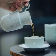 温酒壶家用烫酒景德镇陶瓷青瓷玲珑黄酒白酒杯酒具套装热暖温酒器