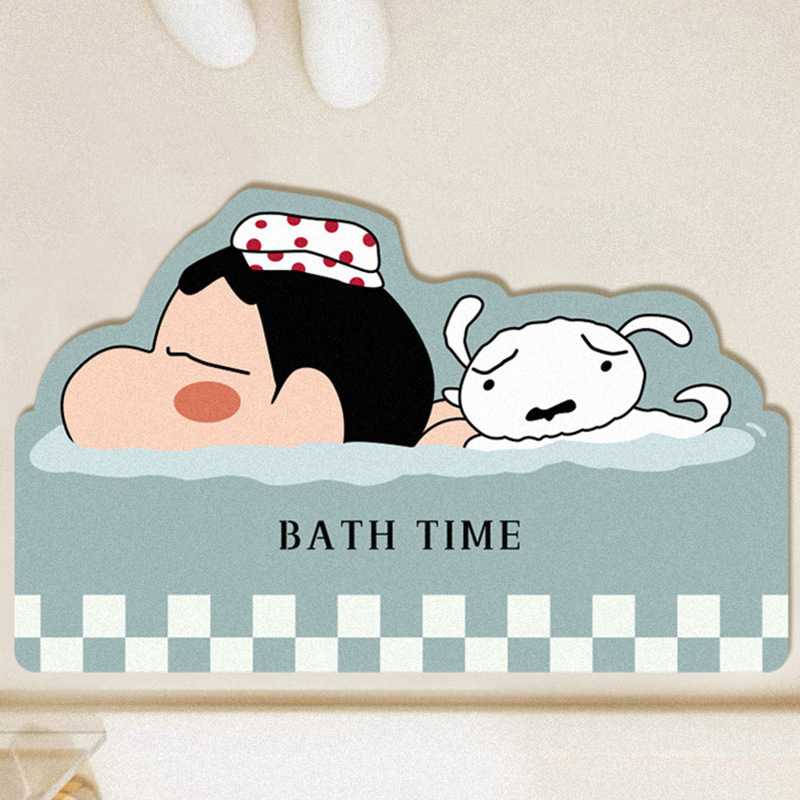 クレヨンしんちゃん珪藻泥フロアマット家庭用吸水速乾浴室フロアマットトイレドア滑り止めマットドロップシッピング|undefined