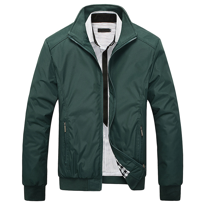 (Cross-border trading), (Wholesale), autumn thin solid color jacket, high collar 2