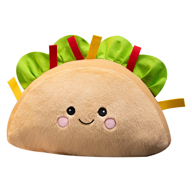 Alimentos de dibujos animados almohadas lindas pizza burrito grande entretenimiento cabeza de cama cintura decoración sofá almohadas niños niñas