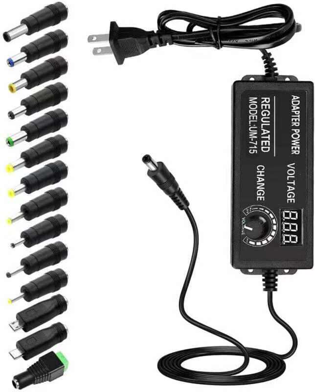 大英规3-24V2A可调电源电机LED调速直流多功能电源适配器配14个头详情5
